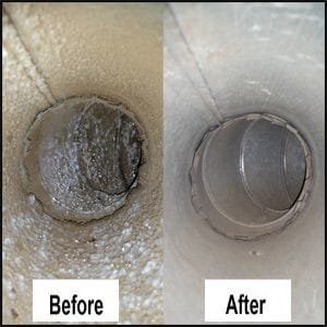 Clean ductwork after post-construction duct cleaning service in Houston, TX